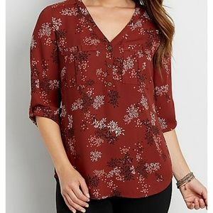 Fallen leaf pattern blouse